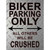 Biker Only Crushed Novelty Rectangle Sticker Decal