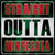 Straight Outta Minnesota Novelty Metal Square Sign SQ-275