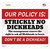 Strictly No Dickheads Novelty Rectangle Sticker Decal