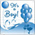 Its A Boy With Balloons Novelty Metal Square Sign