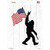 Squatch American Flag Novelty Rectangle Sticker Decal