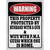 Property Protected Husband With Gun Wife With PMS Novelty Rectangle Sticker Decal