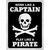 Play Like A Pirate Skull Novelty Rectangle Sticker Decal