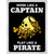 Play Like A Pirate Gold Novelty Rectangle Sticker Decal