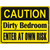 Caution Dirty Bedroom Metal Novelty Parking Sign