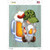 Gnome Beer and Hotdogs Novelty Rectangle Sticker Decal