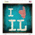 I Love Illinois Novelty Square Sticker Decal