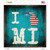 I Love Michigan Novelty Square Sticker Decal