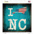 I Love North Carolina Novelty Square Sticker Decal