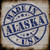 Alaska Stamp On Wood Novelty Square Sticker Decal