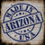 Arizona Stamp On Wood Novelty Square Sticker Decal