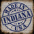 Indiana Stamp On Wood Novelty Square Sticker Decal