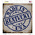 Kentucky Stamp On Wood Novelty Square Sticker Decal