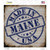 Maine Stamp On Wood Novelty Square Sticker Decal