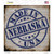 Nebraska Stamp On Wood Novelty Square Sticker Decal