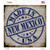 New Mexico Stamp On Wood Novelty Square Sticker Decal