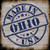 Ohio Stamp On Wood Novelty Square Sticker Decal