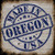 Oregon Stamp On Wood Novelty Square Sticker Decal