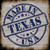 Texas Stamp On Wood Novelty Square Sticker Decal