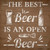 Best Beer Open Beer Novelty Square Sticker Decal