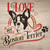 Love My Boston Terrier Novelty Square Sticker Decal