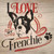 Love My Frenchie Novelty Square Sticker Decal