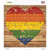 Distressed Heart Rainbow Novelty Square Sticker Decal