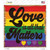 Love All That Matters Novelty Square Sticker Decal