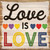 Love Is Love Rainbow Novelty Square Sticker Decal