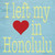 Left My Heart in Honolulu Novelty Square Sticker Decal