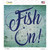 Fish On Novelty Square Sticker Decal