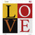 LOVE Novelty Square Sticker Decal