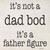 Not A Dad Bod Father Figure Novelty Square Sticker Decal