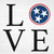 Love Tristar Novelty Square Sticker Decal