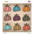 Nine Colored Pumpkins Novelty Square Sticker Decal