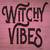 Witchy Vibes Pink Novelty Square Sticker Decal