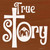 True Story Nativity Grotto Novelty Square Sticker Decal