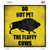 Do Not Pet Fluffy Cow Novelty Square Sticker Decal