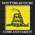 Come And Take It Gadsden Novelty Square Sticker Decal