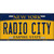 Radio City New York Metal Novelty License Plate