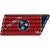 Lynchburg Tennessee Flag Novelty Corrugated Effect Tennessee Shape Sticker Decal