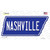 Nashville Blue Novelty Tennessee Shape Sticker Decal