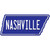 Nashville Blue Novelty Tennessee Shape Sticker Decal