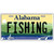 Fishing Alabama Metal Novelty License Plate