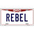 Rebel Ohio Metal Novelty License Plate