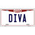 Diva Ohio Metal Novelty License Plate