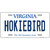 Hokiebird Virginia Metal Novelty License Plate