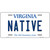 Native Virginia Metal Novelty License Plate