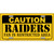 Caution Raiders Metal Novelty License Plate