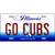 Go Cubs Illinois Metal Novelty License Plate